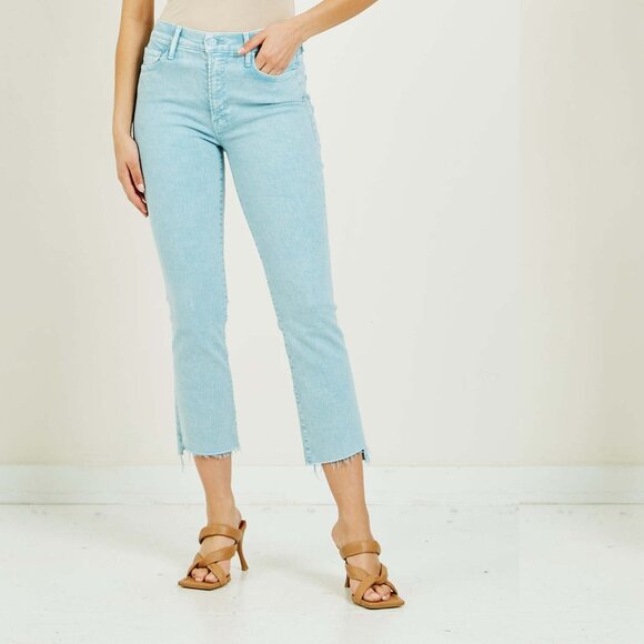 MOTHER the insider crop step fray jeans in Aquatic (sz26) - Picture 1 of 15